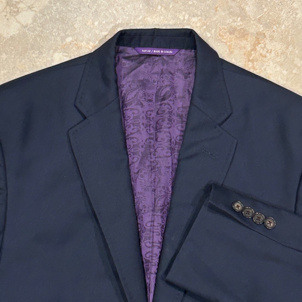 Ted Baker London Endurance Jones CT Mens 40R Navy Blue Wool Blazer Sports Coat